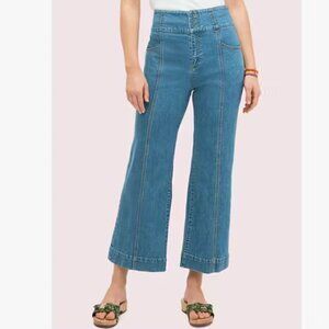 Kate Spade Denim Cropped Flare Pant size 26